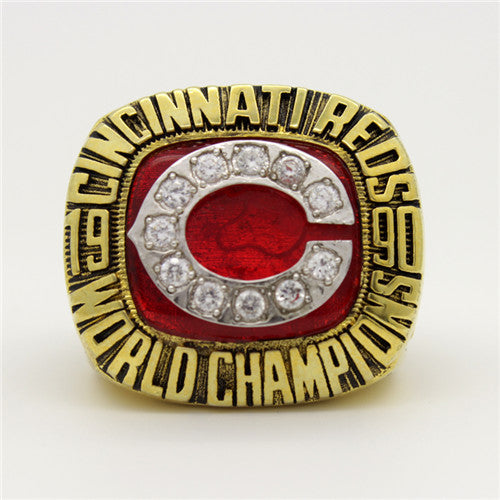 Cincinnati Reds 1990 World Series MLB Championship Ring With Red Ruby