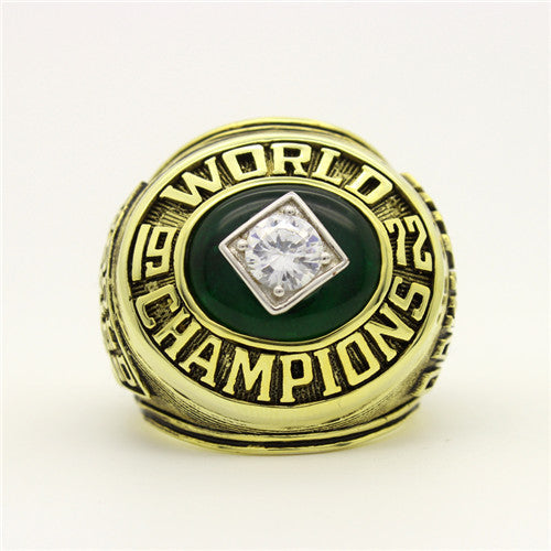 Oakland Athletics 1972 World Series MLB Championship Ring With Green Chrysoprase