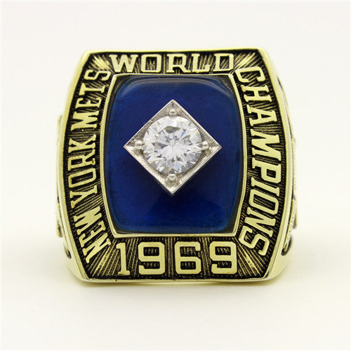 New York Mets 1969 World Series MLB Championship Ring With Blue Sapphire