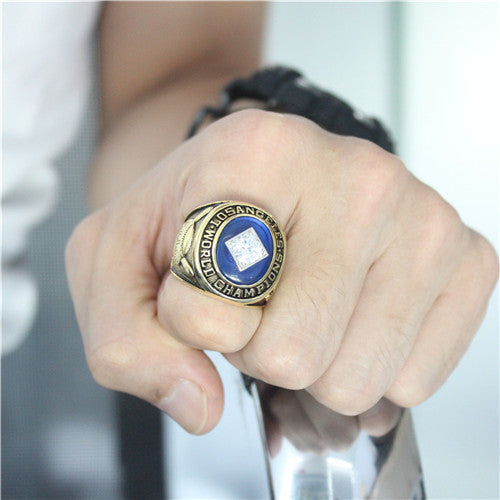 Los Angeles Dodgers 1965 World Series MLB Championship Ring With Blue Sapphire