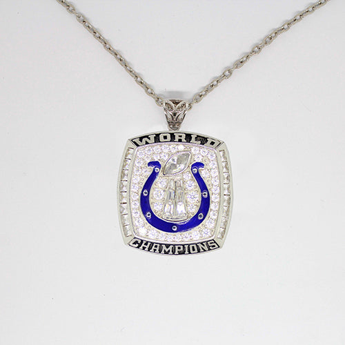 Indianapolis Colts 2006 Super Bowl XLI NFL Championship Pendant with Chain