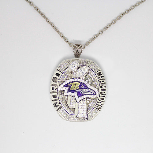 Baltimore Ravens 2012 Super Bowl XLVII NFL Championship Pendant with Chain