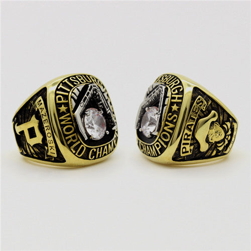Pittsburgh Pirates 1960 World Series MLB Championship Ring With Clear Cubic Zirconia