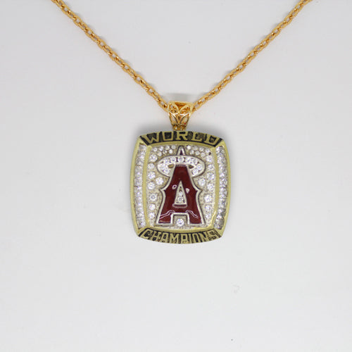Anaheim Angels 2002 World Series MLB Championship Pendant with Chain