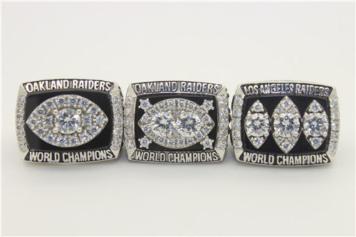 Oakland Raiders 1976-1980-1983 Super Sowl Championship Ring Collection