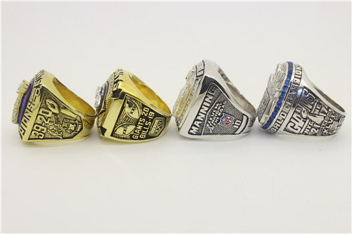New York Giants 1986-1990-2007-2011 Super Sowl Championship Ring Collection