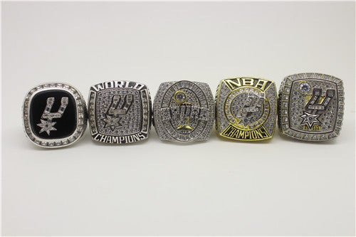 San Antonio Spurs 1999-2003-2005-2007-2014 NBA Finals National Basketball World Championship Ring Collection