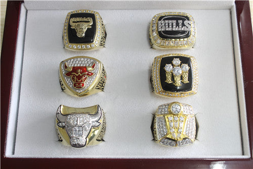 Chicago Bulls 1991-1992-1993-1996-1997-1998 NBA Finals National Basketball World Championship Ring Collection