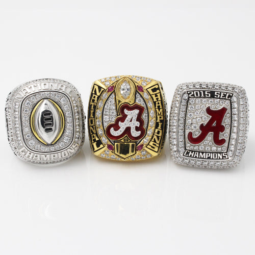 Alabama Crimson Tide 2015 National-CFP-SEC Championship Rings Collection