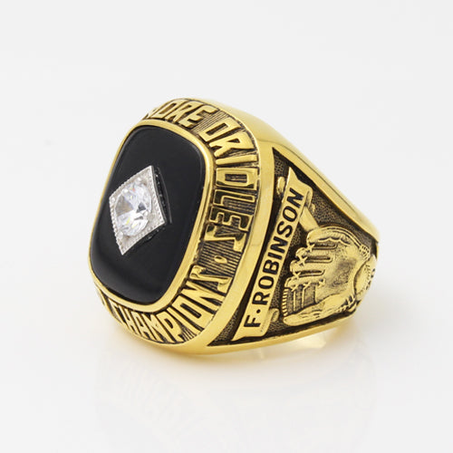 Baltimore Orioles 1966 World Series MLB Championship Ring With Black Obsidian