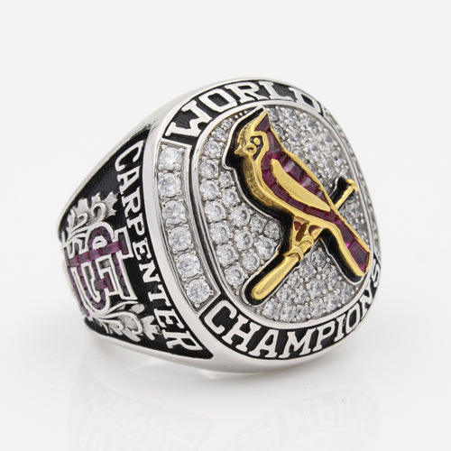 St. Louis Cardinals 2011 World Series MLB Championship Ring   Plating With Red Ruby