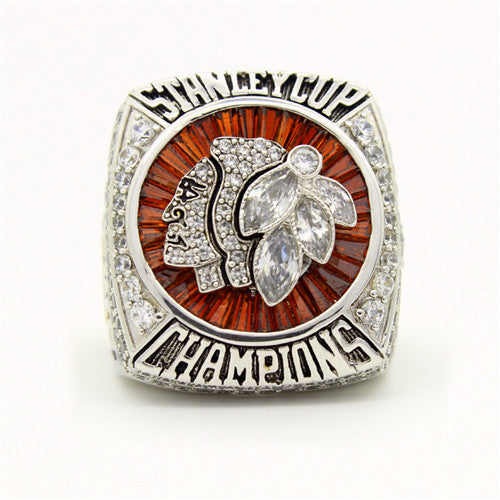 Chicago Blackhawks 2013 Stanley Cup Finals NHL Championship Ring With Red Ruby