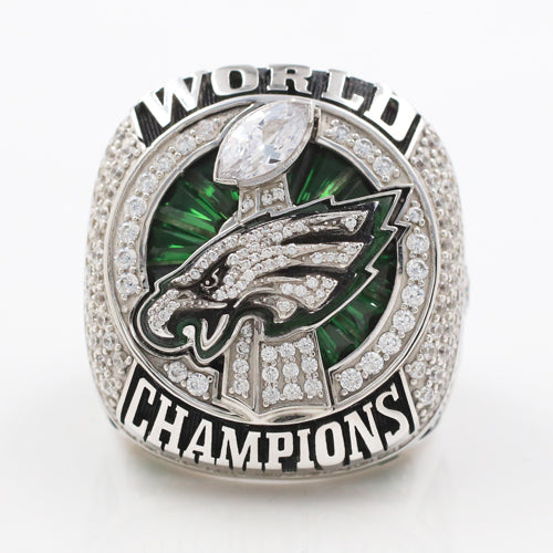 Super Bowl 2017 LII PHiladelphia Eagles Championship Ring With Green Crystals
