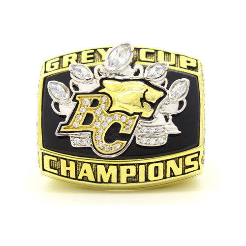 Custom BC Lions 2006 CFL 94th Grey Cup Championship Ring