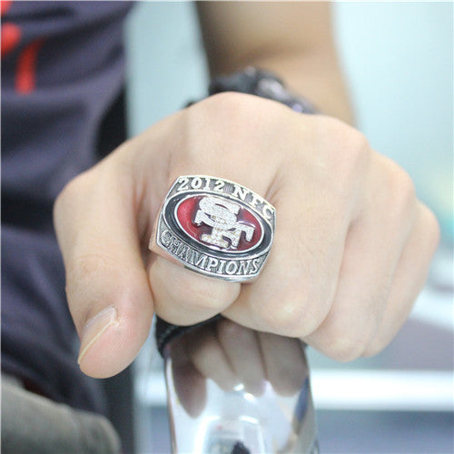 San Francisco 49ers 2012 National Football Championship Ring With Red Garnet