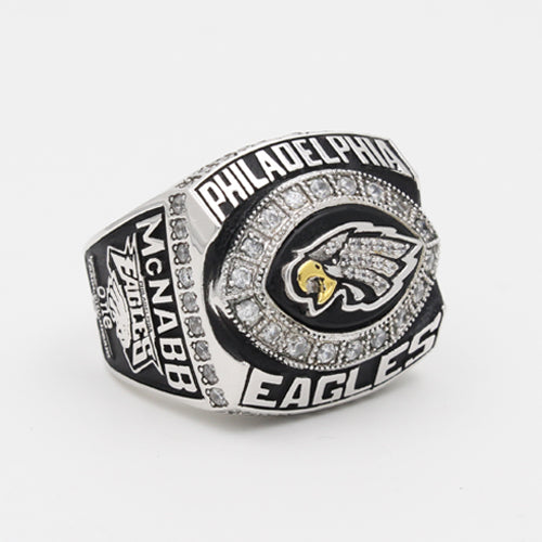 Philadelphia Eagles 2004 National Football Championship Ring With Black Obsidian