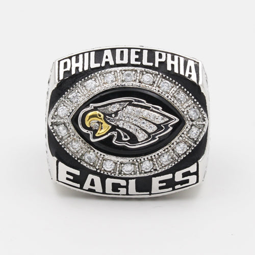 Philadelphia Eagles 2004 National Football Championship Ring With Black Obsidian