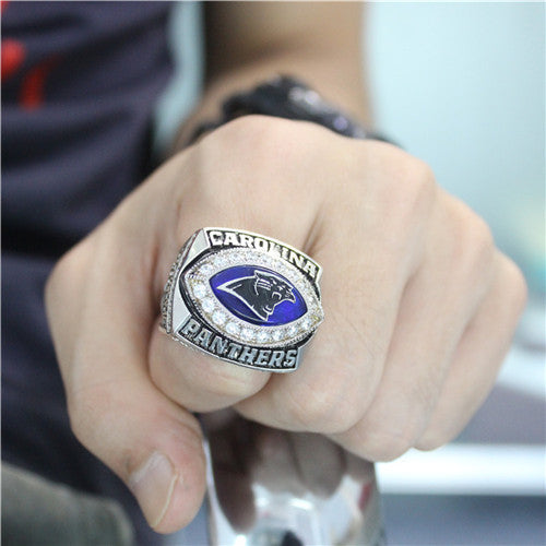 Carolina Panthers 2003 National Football Championship Ring With Blue Lapis Lazuli