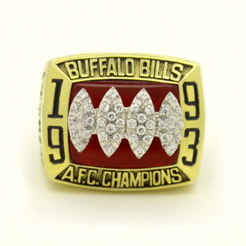 Buffalo Bills 1993 American Football Championship Ring With Red Ruby