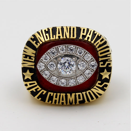 New England Patriots 1985 American Football Championship Ring With Red Garnet