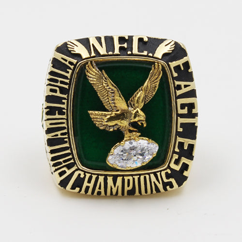 Philadelphia Eagles 1980 National Football Championship Ring With Green Peridot