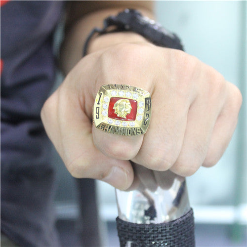 Washington Redskins 1972 National Football Championship Ring With Red Ruby