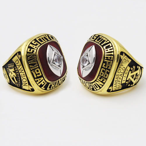 Kansas City Chiefs 1966 American Football Championship Ring With Red Ruby