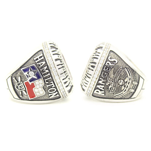 Custom Texas Rangers 2010 American League Championship Ring Red Garnet