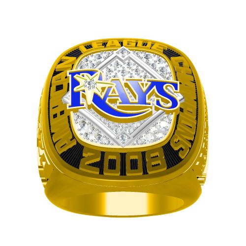 Custom Tampa Bay Rays 2008 American League Championship Ring With 18K Gold