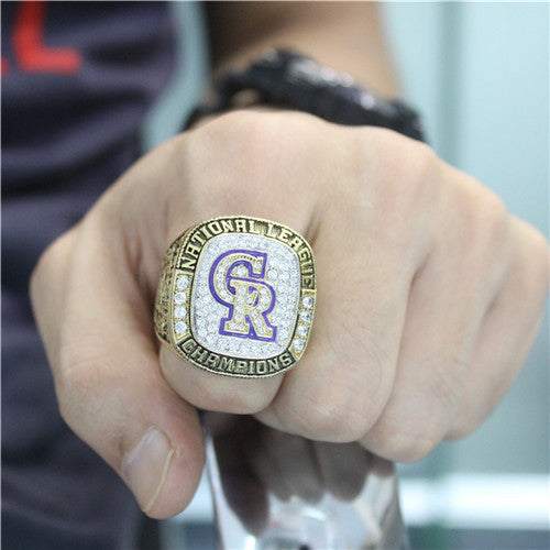 Custom Colorado Rockies 2007 National League Championship Ring With 18K Gold