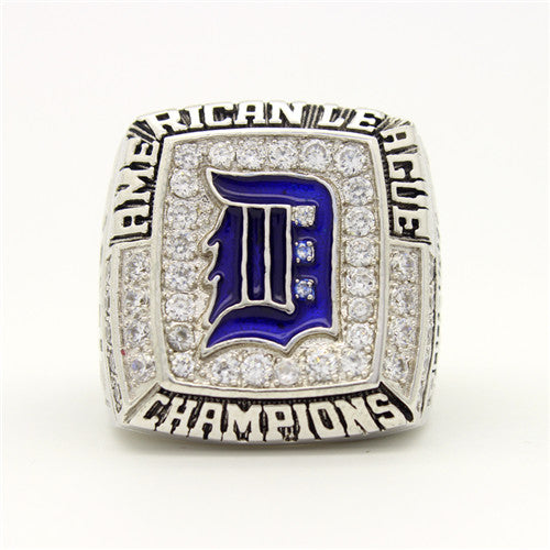 Custom Detroit Tigers 2006 American League Championship Ring Blue Lapis Lazuli