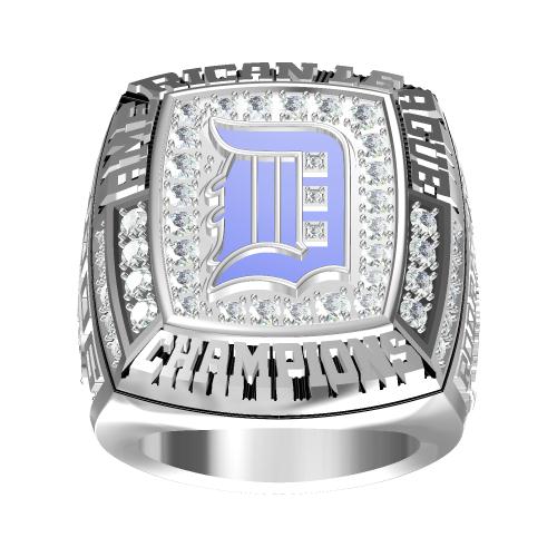Custom Detroit Tigers 2006 American League Championship Ring Blue Lapis Lazuli