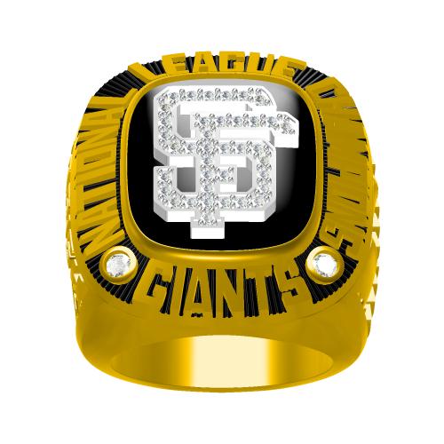 Custom San Francisco Giants 2002 National League Championship Ring With 18K Gold