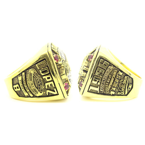 Custom Atlanta Braves 1996 National League Championship Ring With Red Ruby