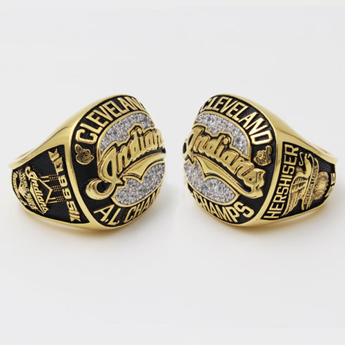Custom Cleveland Indians 1995 American League Championship Ring With 18K Gold