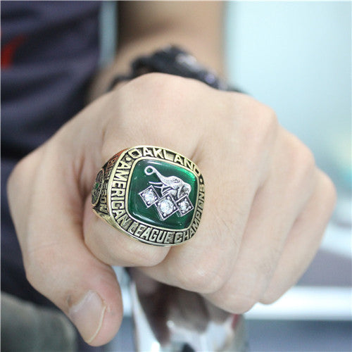 Custom Oakland Athletics 1990 American League Championship Ring With White Rock Crystal