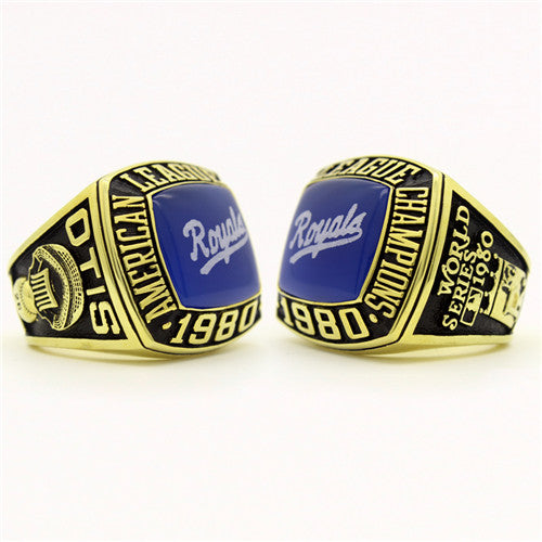 Custom Kansas City Royals 1980 American League Championship Ring With Blue Turquoise