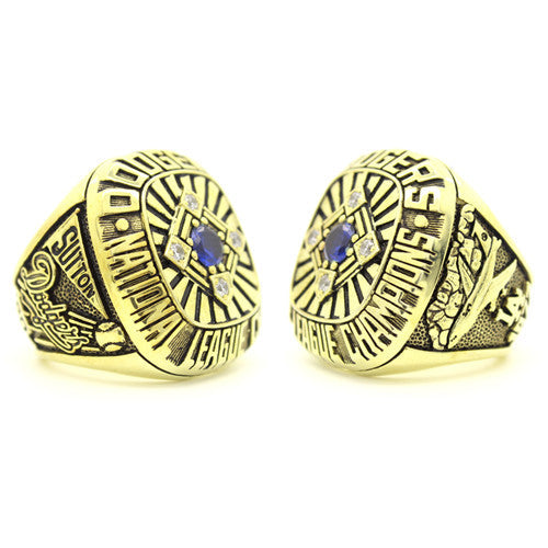 Custom Los Angeles Dodgers 1977 National League Championship Ring With Blue Crystal