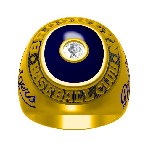 Custom Brooklyn Dodgers 1947 National League Championship Ring with Amethyst