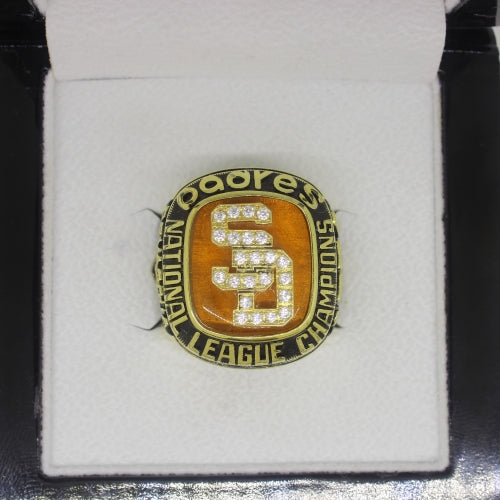 Custom San Diego Padres 1984 National League Championship Ring With Orange Carnelian