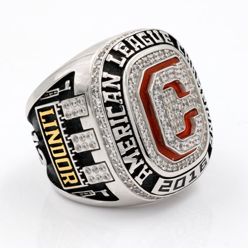 Cleveland Indians 2016 American League Championship Ring With Red Garnet