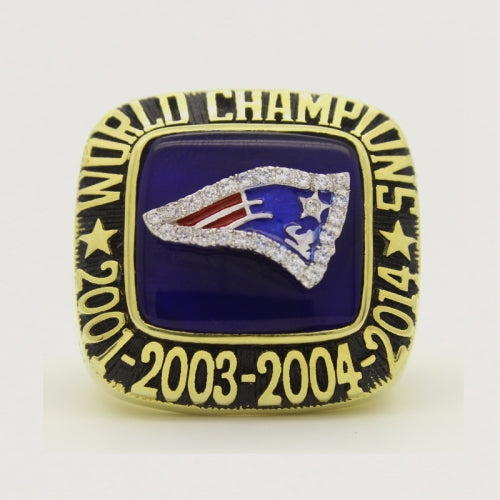 Custom New England Patriots 2014 Super Bowl XLIX Fans Ring With Blue Lapis Lazuli