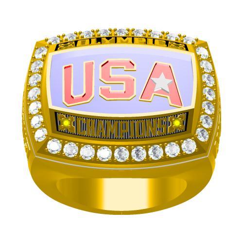 Custom 2008 U.S. Olympics Basketball "Redeem Team" Championship Ring