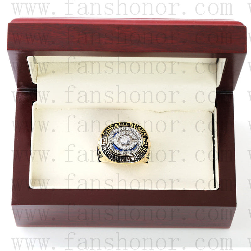 Customized Chicago Bears NFL 1985 Super Bowl XX Championship Ring