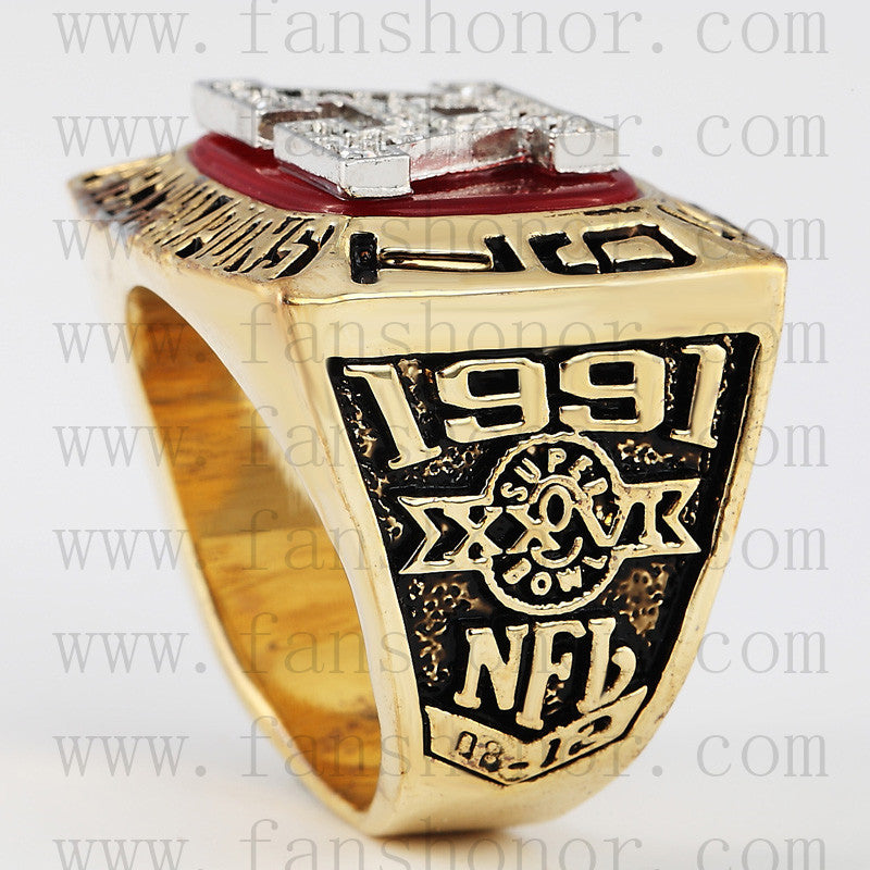 Customized AFC 1991 Buffalo Bills American Football Championship Ring
