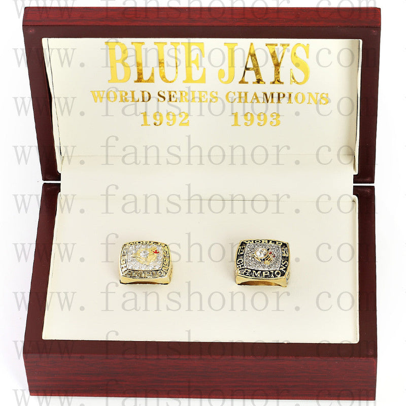Customized Toronto Blue Jays MLB Championship Rings Set Wooden Display Box Collections