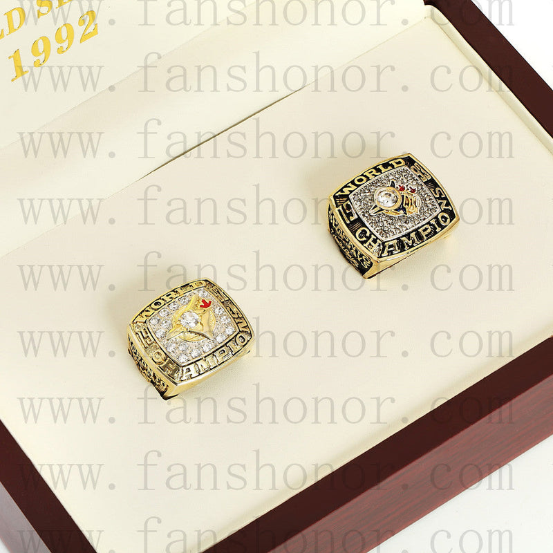Customized Toronto Blue Jays MLB Championship Rings Set Wooden Display Box Collections