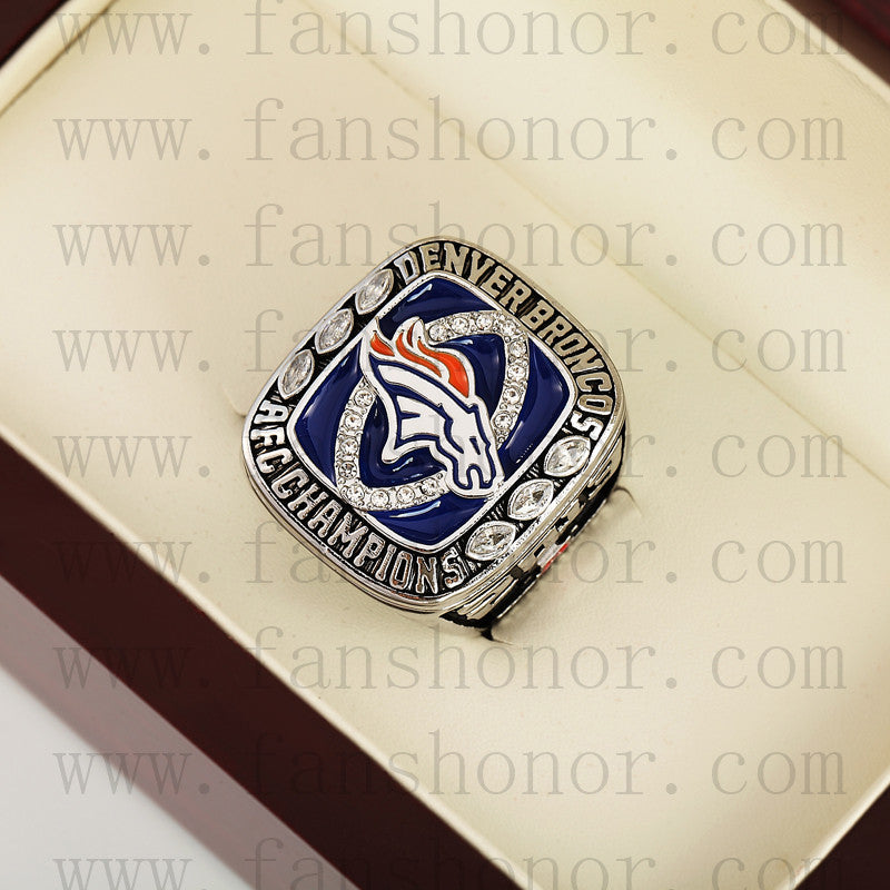 Customized AFC 2013 Denver Broncos American Football Championship Ring