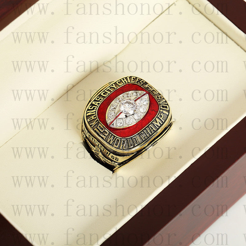 Customized Kansas City Chiefs NFL 1969 Super Bowl IV Championship Ring