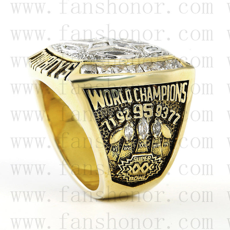Customized Dallas Cowboys NFL 1995 Super Bowl XXX Championship Ring